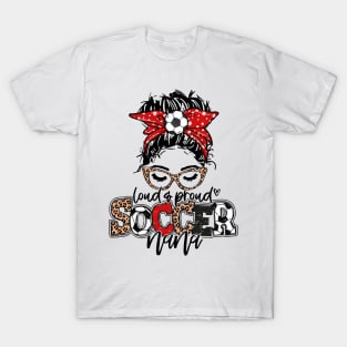 Soccer Nana Leopard   Loud And Proud Soccer Nana T-Shirt